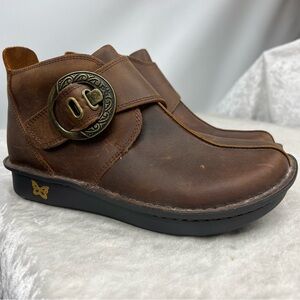 Alegria Cat-644 size 35 leather boots buckle strap